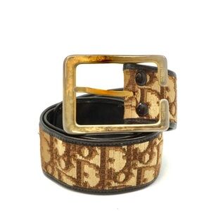 Christian Dior Wide Trotter belt canvas / leather